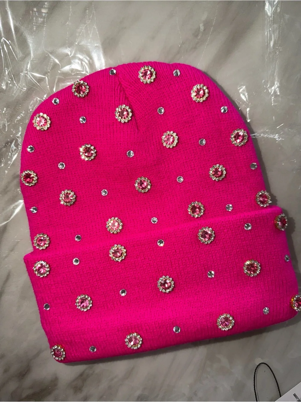 “Fuchsia Rain” Beanie